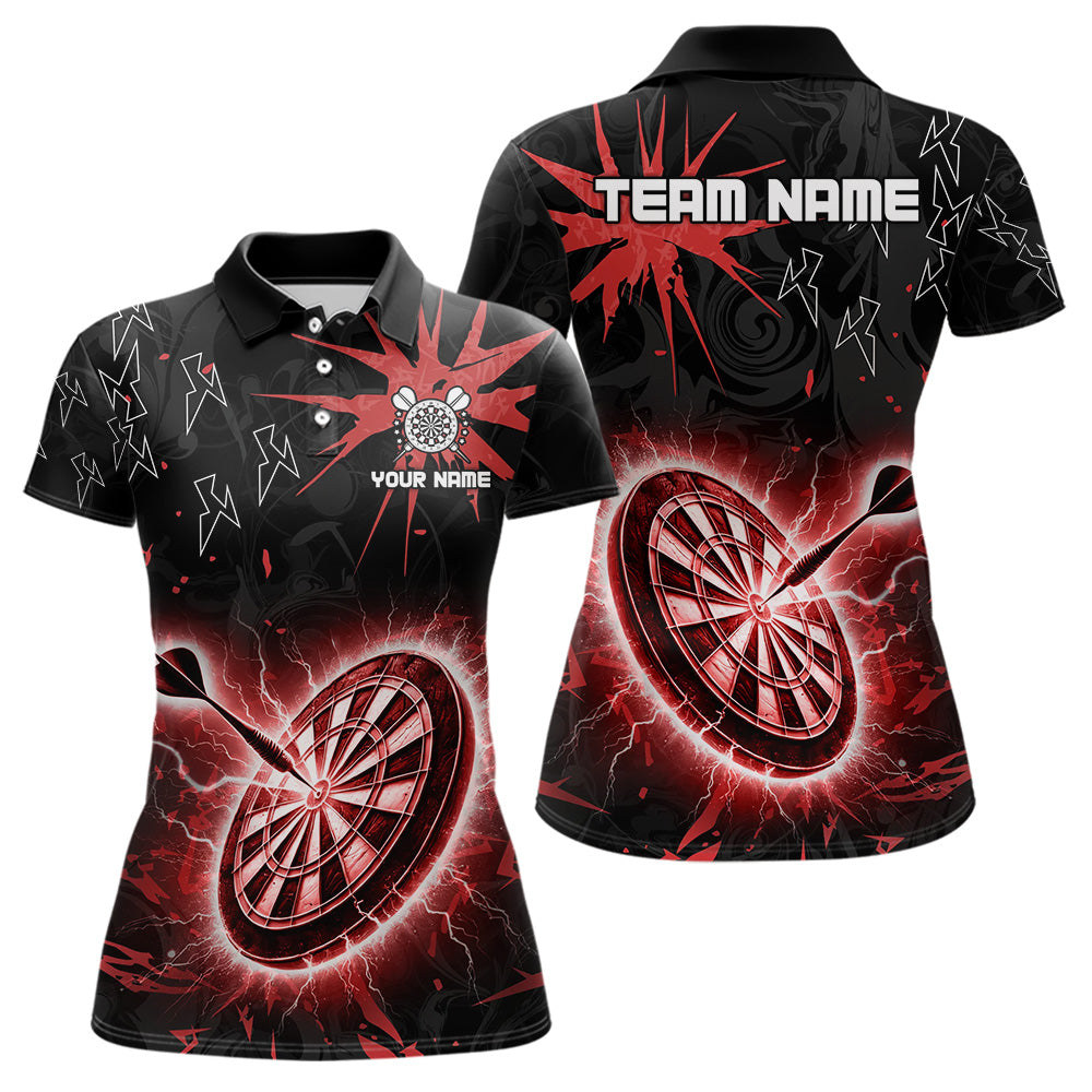 Custom Dart, Black And Red Dartboard Thunder Lightning Darts and
