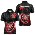 Custom Dart, Black And Red Dartboard Thunder Lightning Darts and