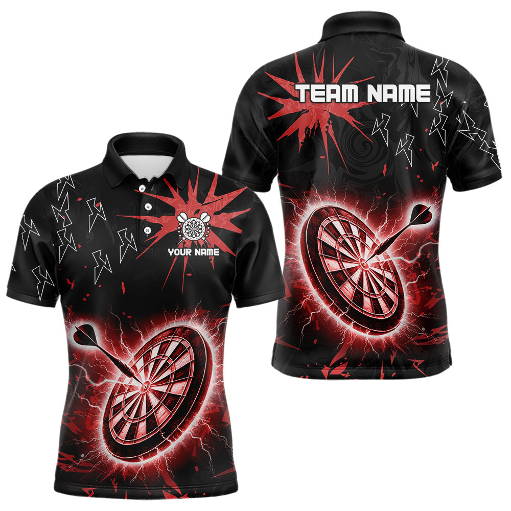 Custom Dart, Black And Red Dartboard Thunder Lightning Darts and