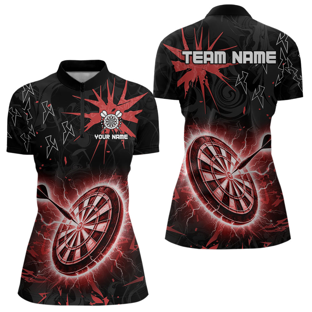 Custom Dart, Black And Red Dartboard Thunder Lightning Darts and