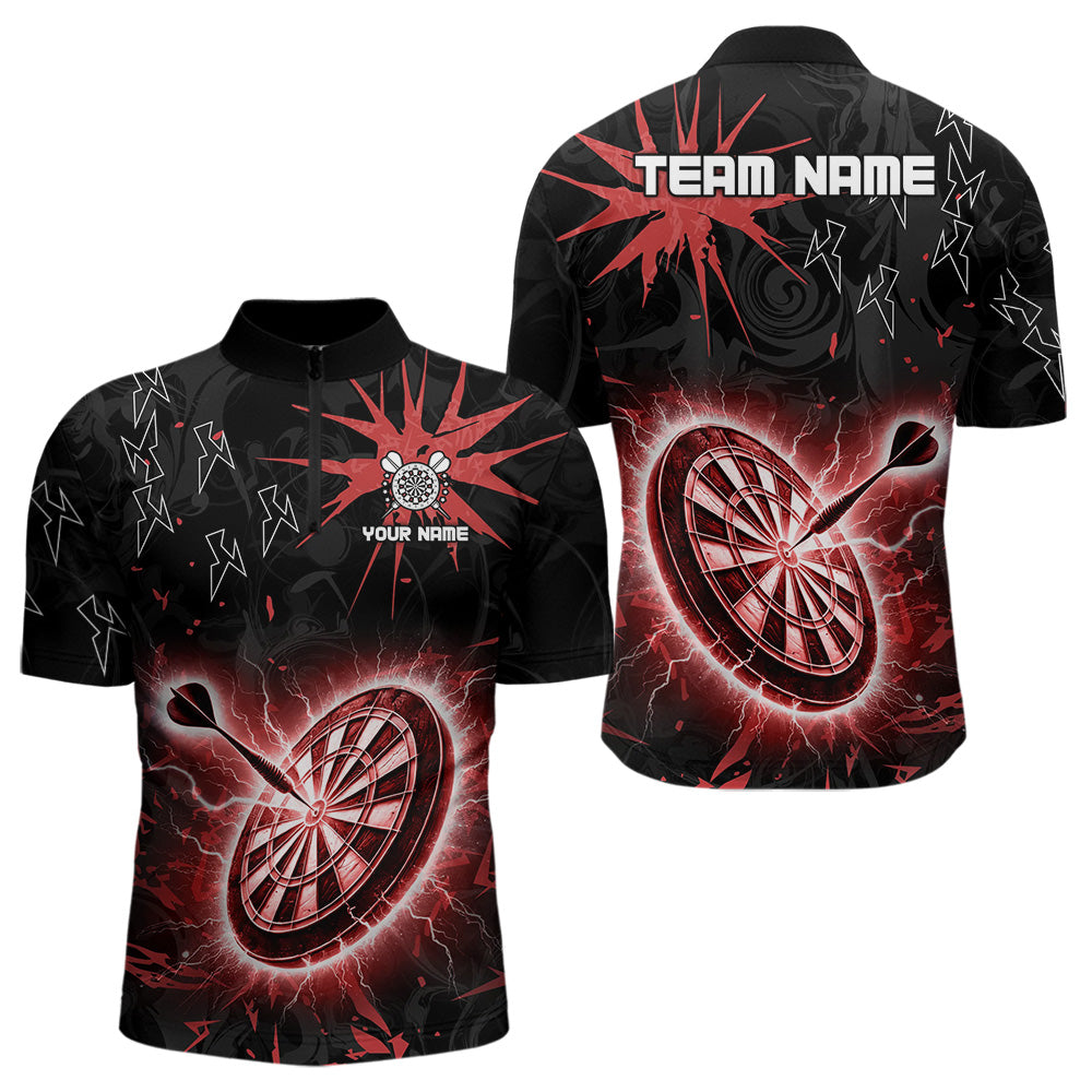 Custom Dart, Black And Red Dartboard Thunder Lightning Darts and