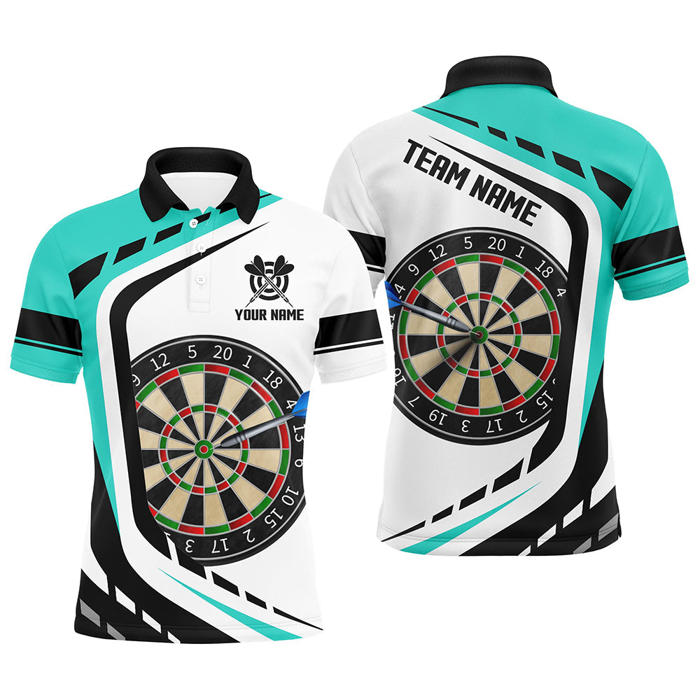 Personalized Dartboard Turquoise Men Darts Custom Darts Uniform For Team Player