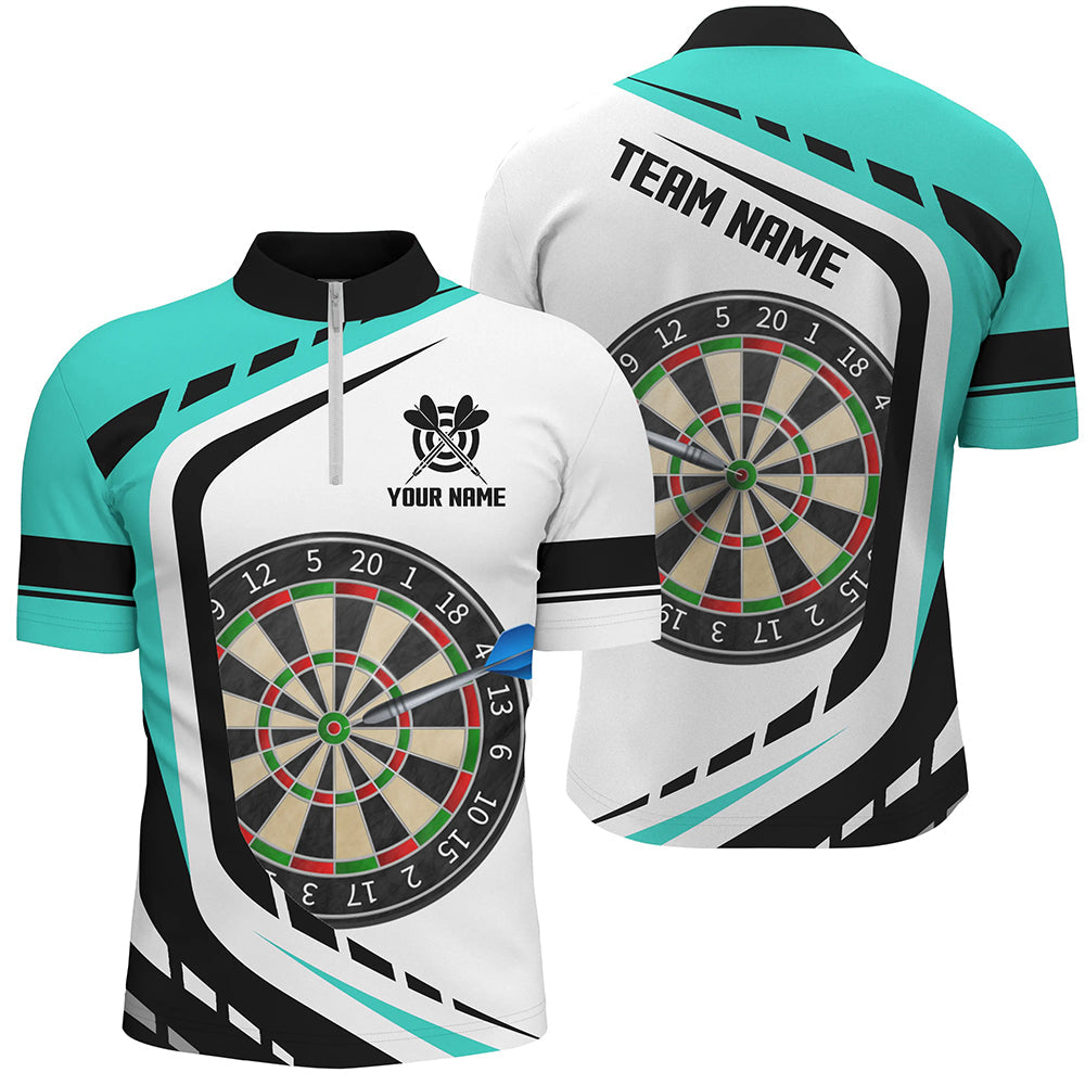 Personalized Dartboard Turquoise Men Darts Custom Darts Uniform For Team Player