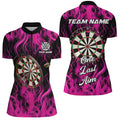 One Last Aim 3D Fire Flame Pink Darts Custom Darts Saying, Darts