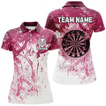 Personalized Pink Grunge Classic Darts Custom Team Name Darts Short Sleeve