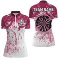 Personalized Pink Grunge Classic Darts Custom Team Name Darts Short Sleeve