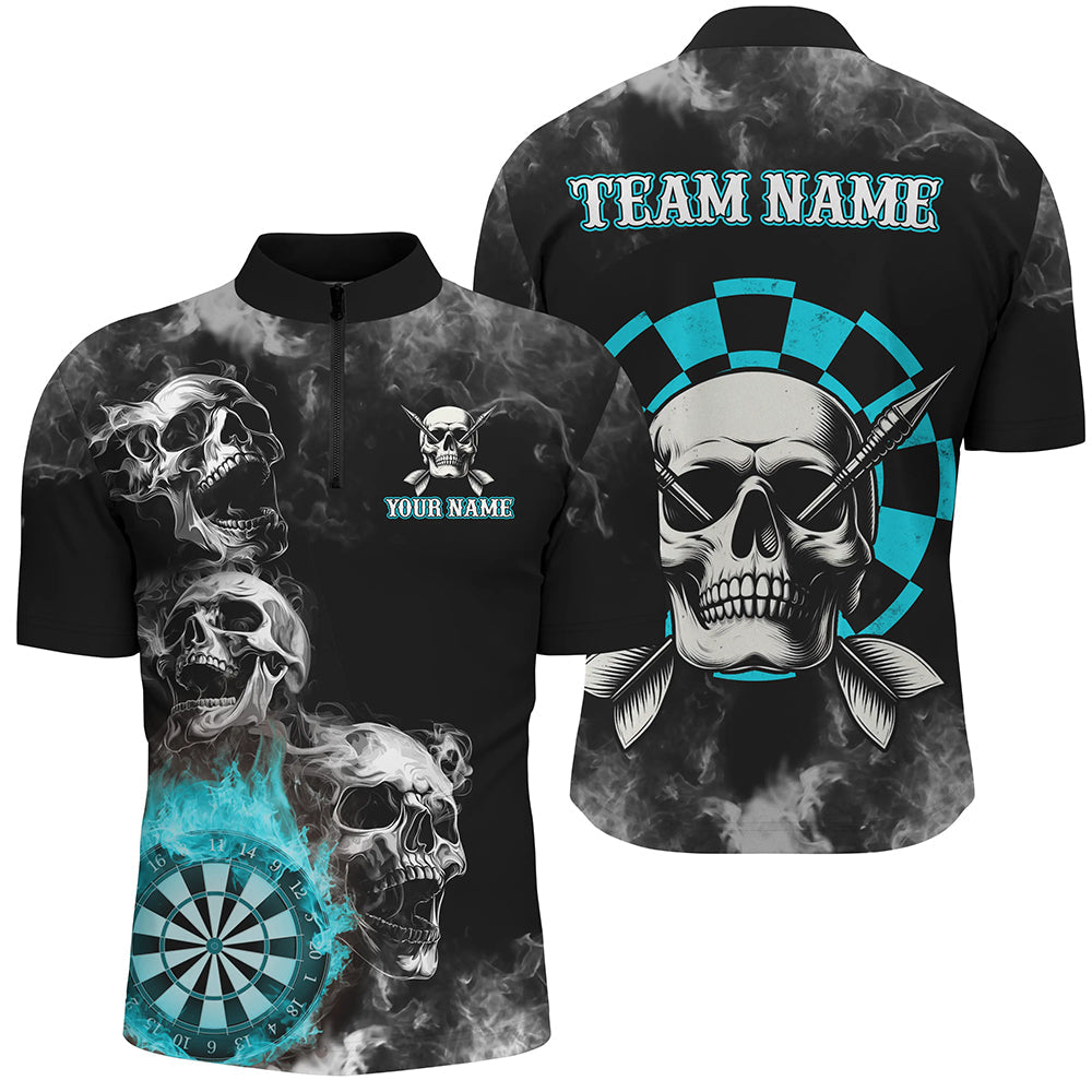 Personalized Blue Darts Smoke Skull Men Dart Custom Darts Board Fire Flame Dart Team