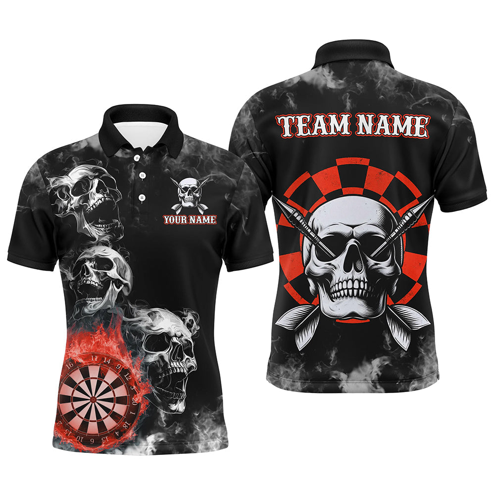 Personalized Red Darts Smoke Skull Men Dart Custom Darts Board Fire Flame Dart Team