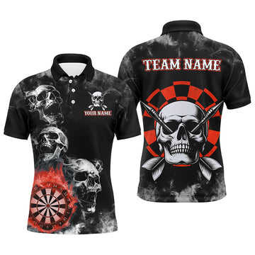 Personalized Red Darts Smoke Skull Men Dart Custom Darts Board Fire Flame Dart Team