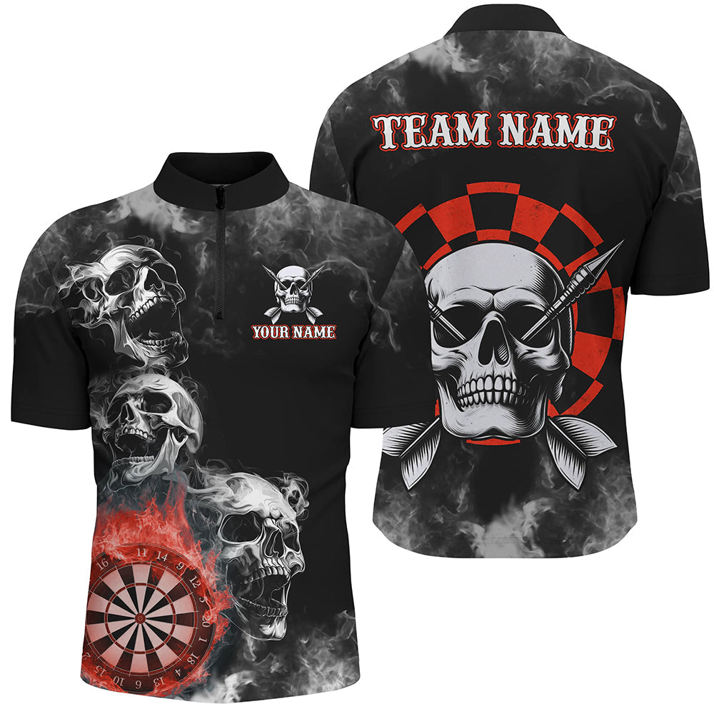 Personalized Red Darts Smoke Skull Men Dart Custom Darts Board Fire Flame Dart Team