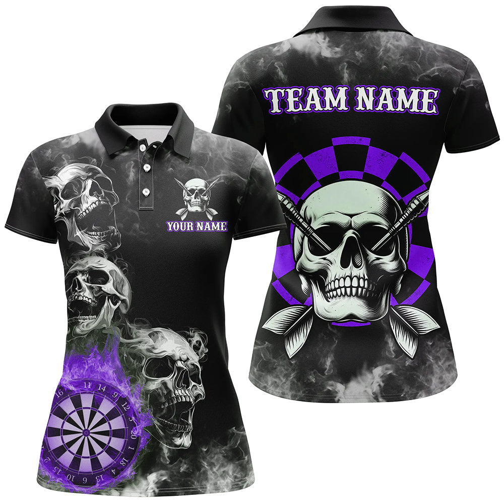 Personalized Purple Darts Smoke Skull Men Dart Custom Dart Board Fire Flame Dart Team