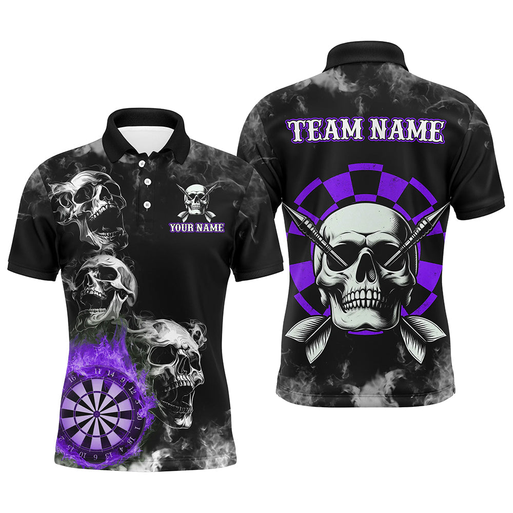 Personalized Purple Darts Smoke Skull Men Dart Custom Dart Board Fire Flame Dart Team