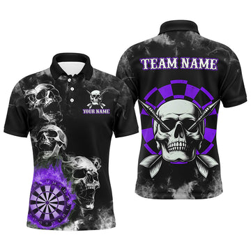Personalized Purple Darts Smoke Skull Men Dart Custom Dart Board Fire Flame Dart Team