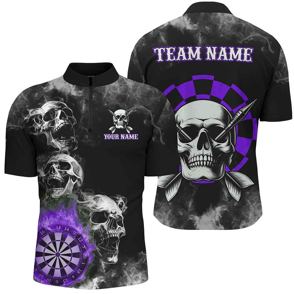 Personalized Purple Darts Smoke Skull Men Dart Custom Dart Board Fire Flame Dart Team