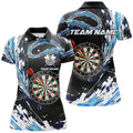 Personalized Blue Waves 3D Dart Board Quarter-Zip Custom Men Dart Dart