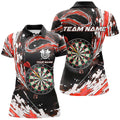 Personalized Red Waves 3D Dart Board Quarter-Zip Custom Men Dart Dart