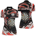 Personalized Red Waves 3D Dart Board Quarter-Zip Custom Men Dart Dart