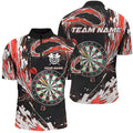 Personalized Red Waves 3D Dart Board Quarter-Zip Custom Men Dart Dart