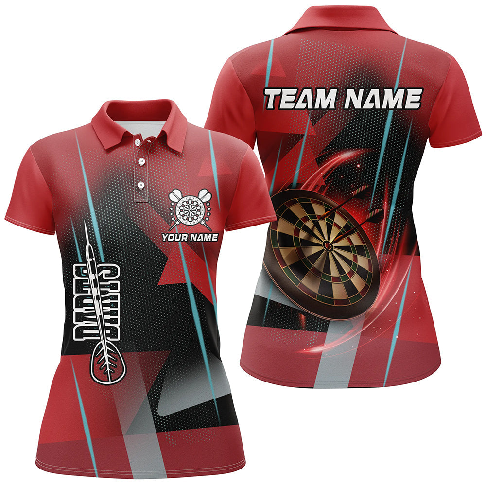 Personalized 3D All Over Print Darts and Quarter-Zip Custom Red Darts Team
