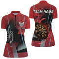 Personalized 3D All Over Print Darts and Quarter-Zip Custom Red Darts Team