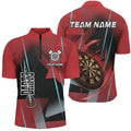Personalized 3D All Over Print Darts and Quarter-Zip Custom Red Darts Team