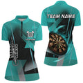 Personalized Darts and Quarter-Zip 3D Printed Custom Turquoise Darts Team