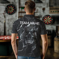 Personalized Skull Black Grunge Darts And Quarter-Zip Custom Darts Team