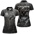 Personalized Skull Black Grunge Darts And Quarter-Zip Custom Darts Team
