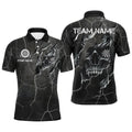 Personalized Skull Black Grunge Darts And Quarter-Zip Custom Darts Team