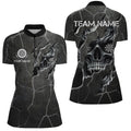 Personalized Skull Black Grunge Darts And Quarter-Zip Custom Darts Team
