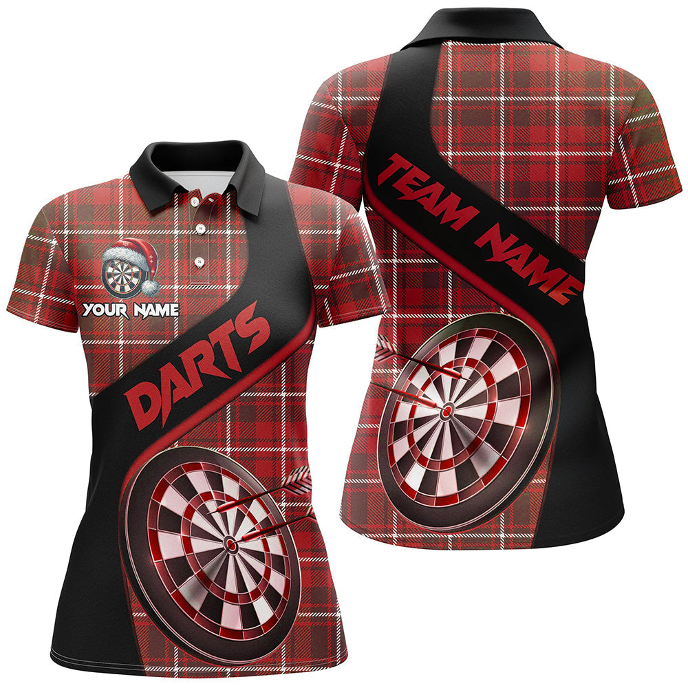 Personalized Red Plaid Pattern Christmas Dart Custom Darts Team Dart Gifts