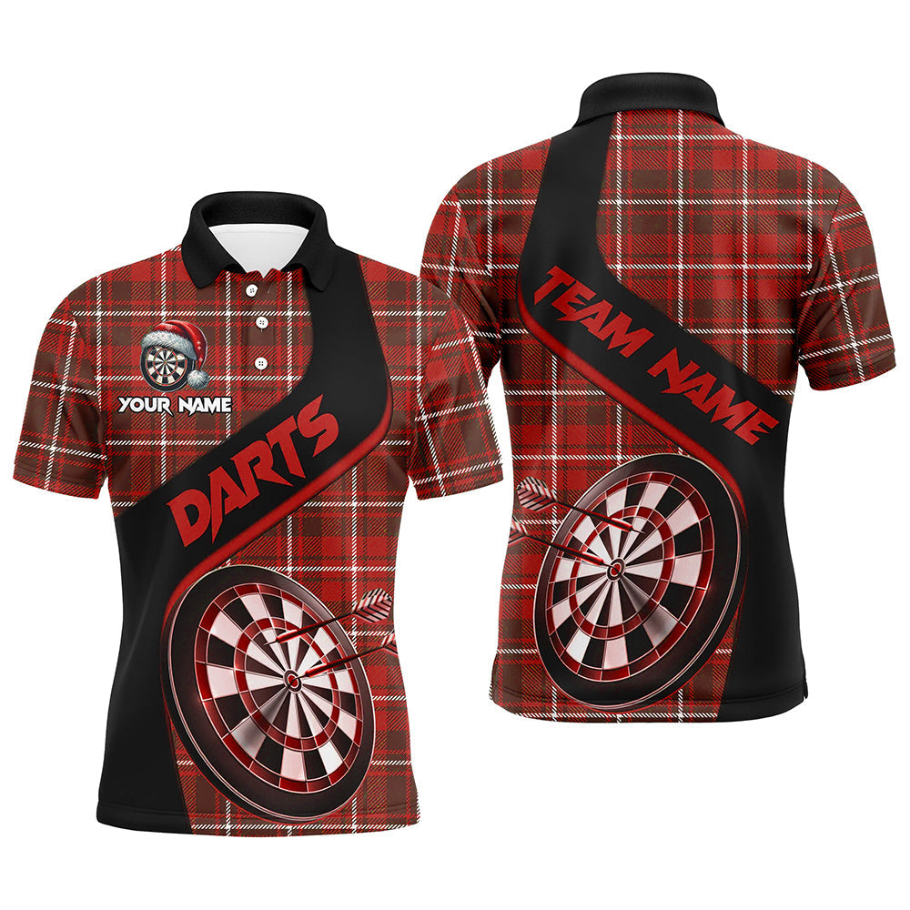 Personalized Red Plaid Pattern Christmas Dart Custom Darts Team Dart Gifts