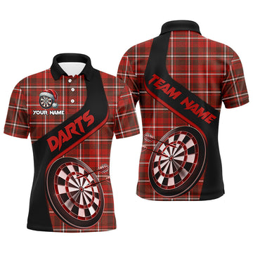 Personalized Red Plaid Pattern Christmas Dart Custom Darts Team Dart Gifts