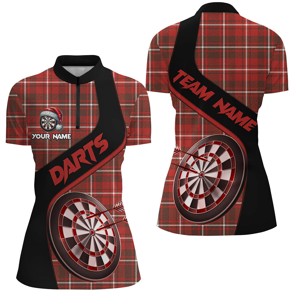 Personalized Red Plaid Pattern Christmas Dart Custom Darts Team Dart Gifts