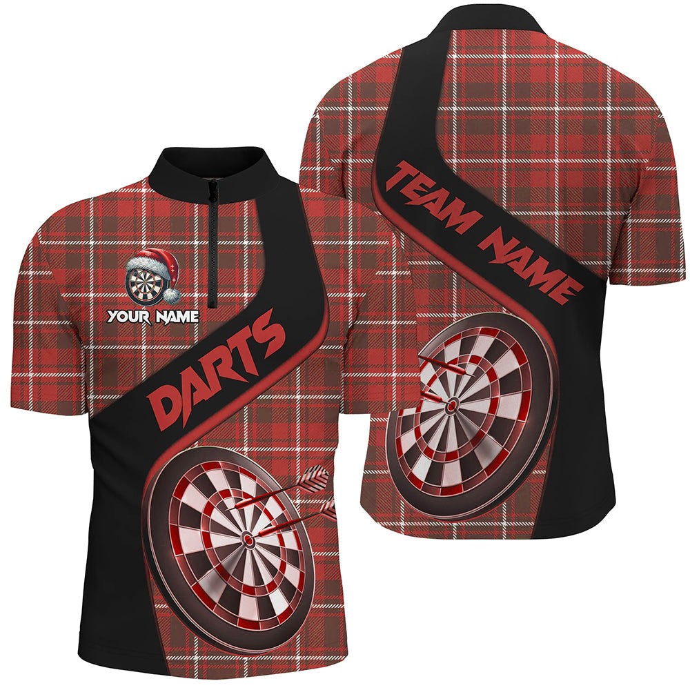 Personalized Red Plaid Pattern Christmas Dart Custom Darts Team Dart Gifts