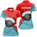 Red Blue Santa Darts Board Christmas Men Darts and Quarter-Zip Custom Dart Gift