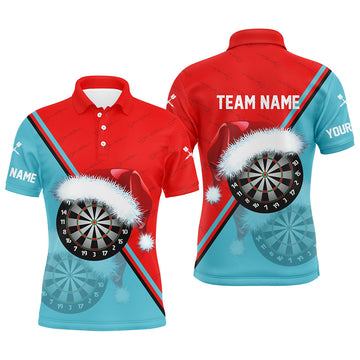 Red Blue Santa Darts Board Christmas Men Darts and Quarter-Zip Custom Dart Gift