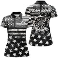 Custom Black Grunge US Flag Patriotic Darts, Retro Darts Board Darts Team
