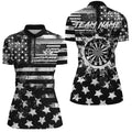 Custom Black Grunge US Flag Patriotic Darts, Retro Darts Board Darts Team