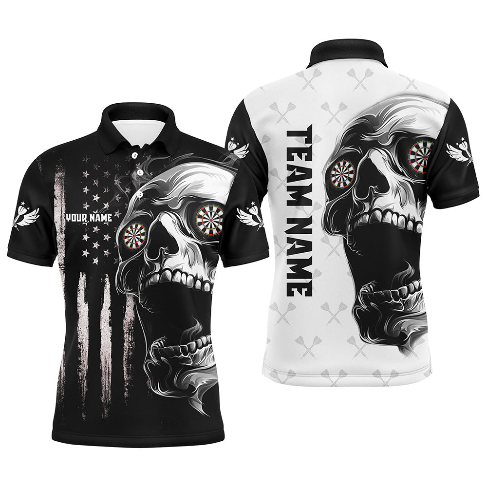 Black White Retro US Flag Skull Darts and Custom Darts Darts