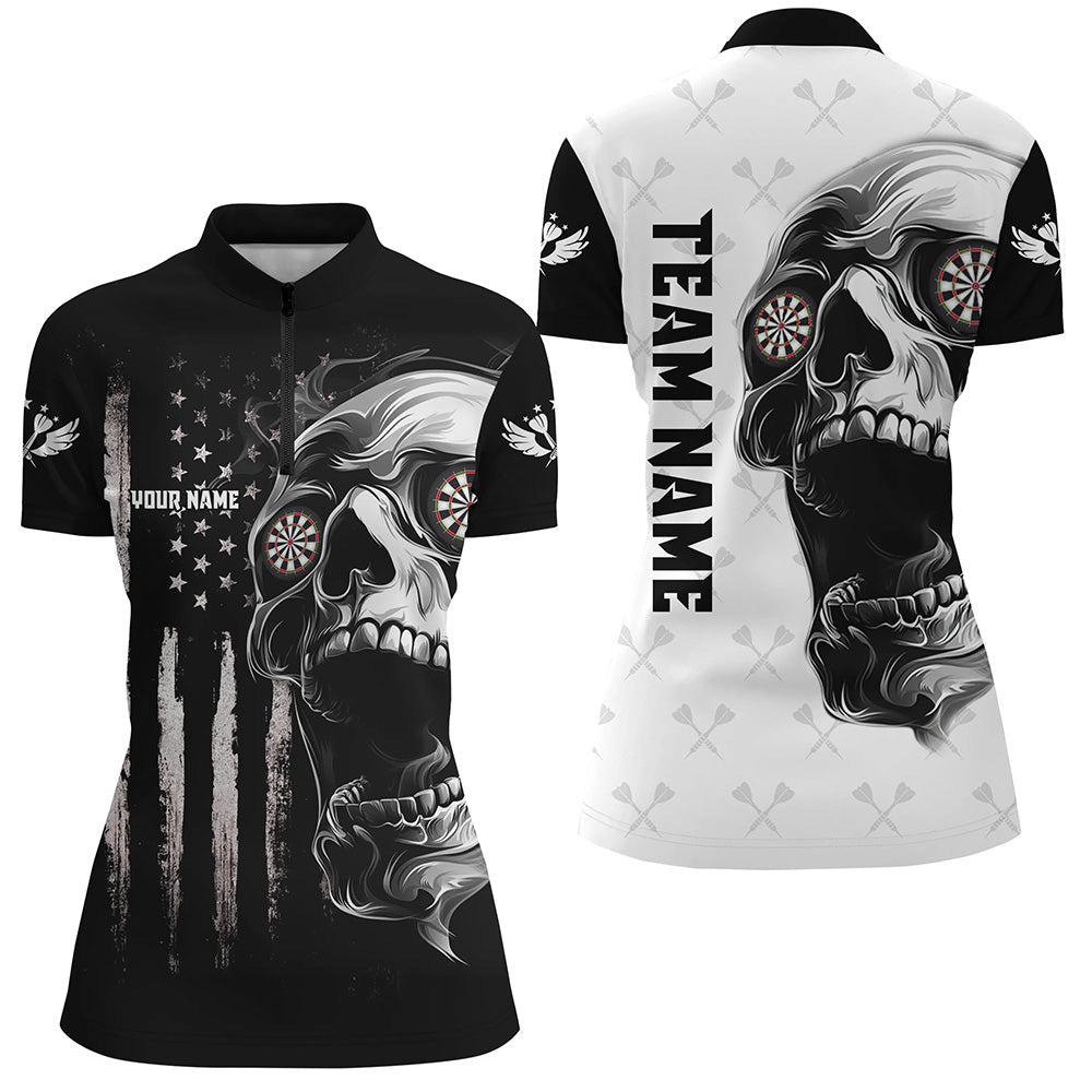 Black White Retro US Flag Skull Darts and Custom Darts Darts