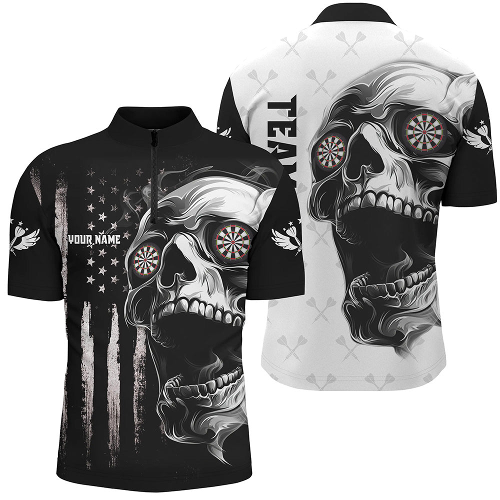 Black White Retro US Flag Skull Darts and Custom Darts Darts