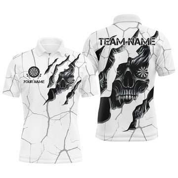 Personalized Skull White Grunge Darts And Quarter-Zip Custom Dart Team