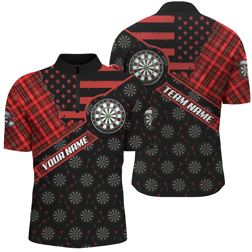 Red Darts Christmas American Flag Pattern Custom Dart, Xmas Dart Dart Gifts