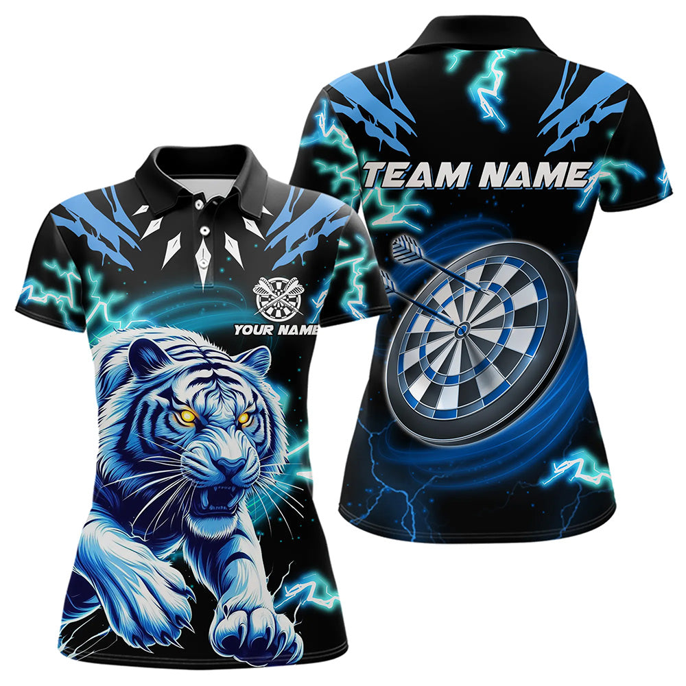 Personalized Blue 3D Tiger Thunder Lightning Dart Custom Darts League