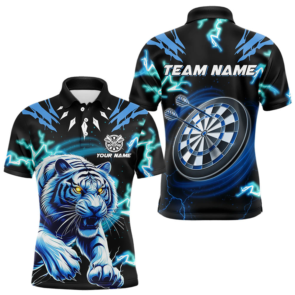 Personalized Blue 3D Tiger Thunder Lightning Dart Custom Darts League