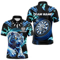 Personalized Blue 3D Tiger Thunder Lightning Dart Custom Darts League