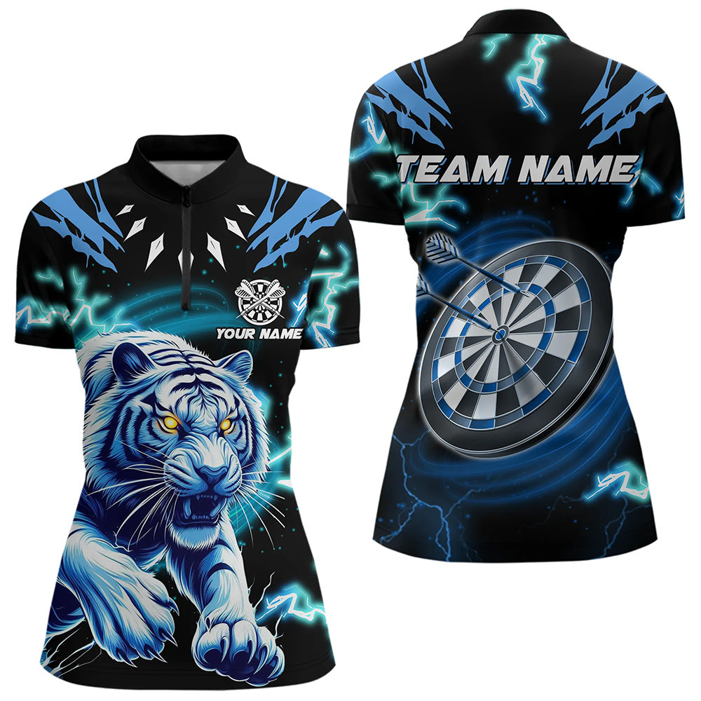 Personalized Blue 3D Tiger Thunder Lightning Dart Custom Darts League