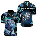 Personalized Blue 3D Tiger Thunder Lightning Dart Custom Darts League