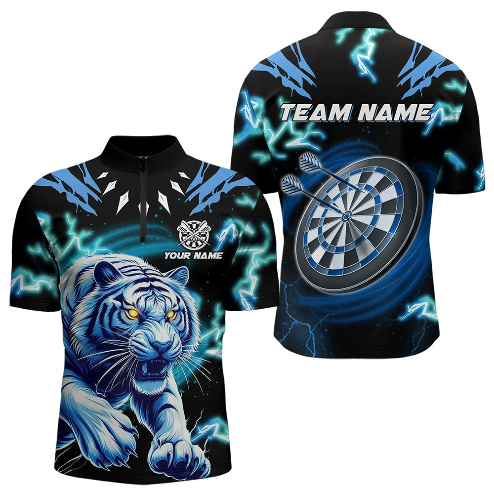 Personalized Blue 3D Tiger Thunder Lightning Dart Custom Darts League